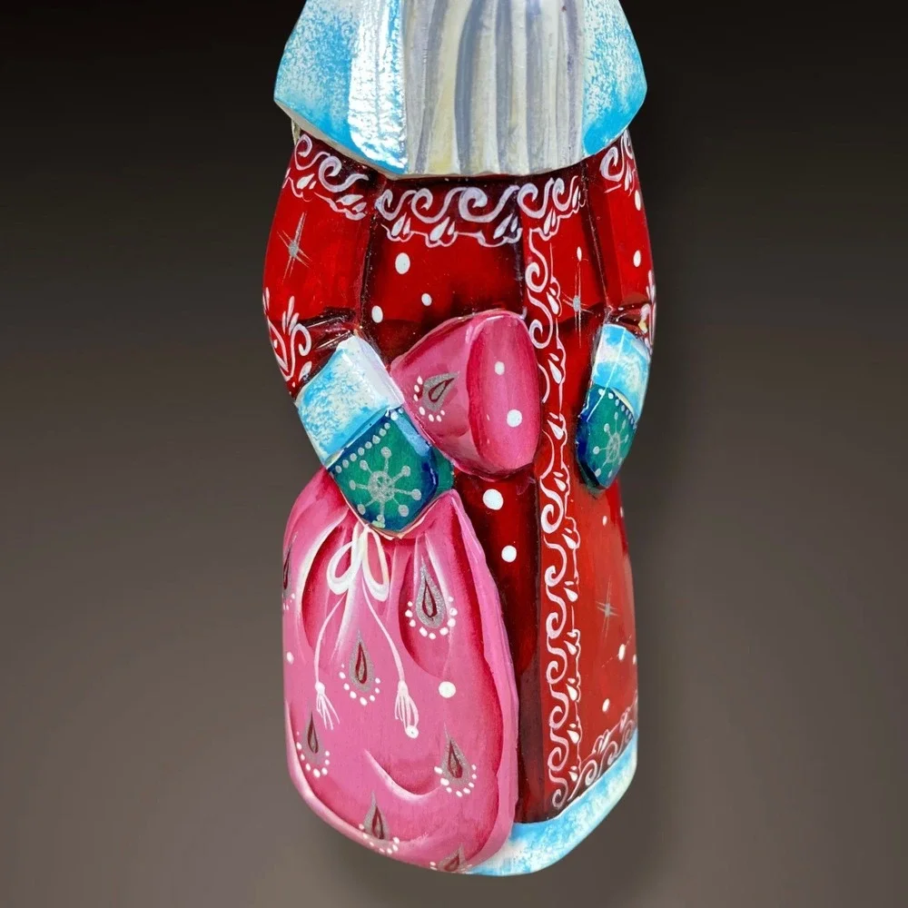 G. DeBrekht Russian Santa Father Frost Wood Figurine 6.25